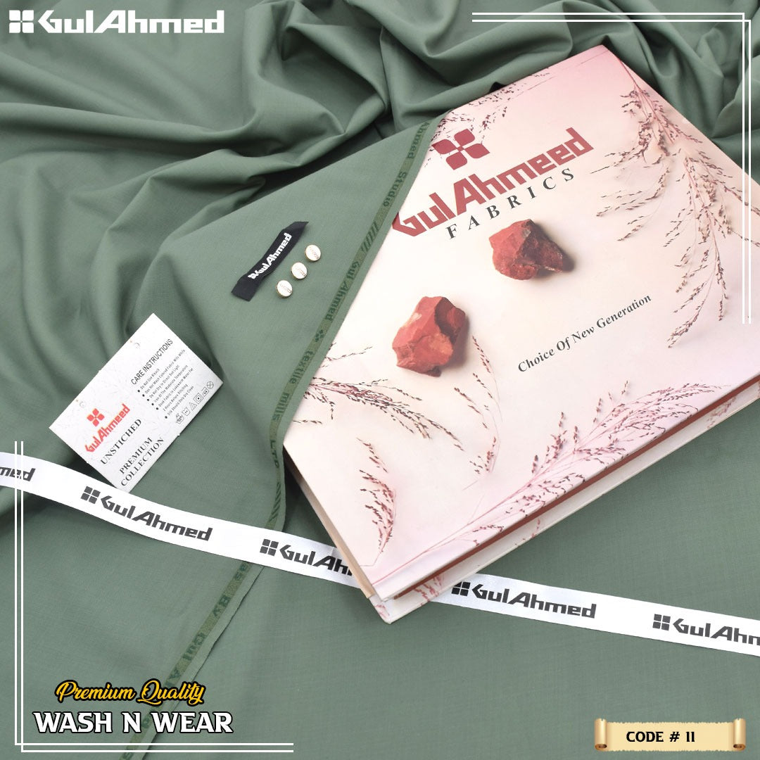 Gull Ahmed 4-Season Wash & Wear 2026 – Premium 4M Unstitched Soft Fabric in 11 Colors, Lightweight & Colorfast