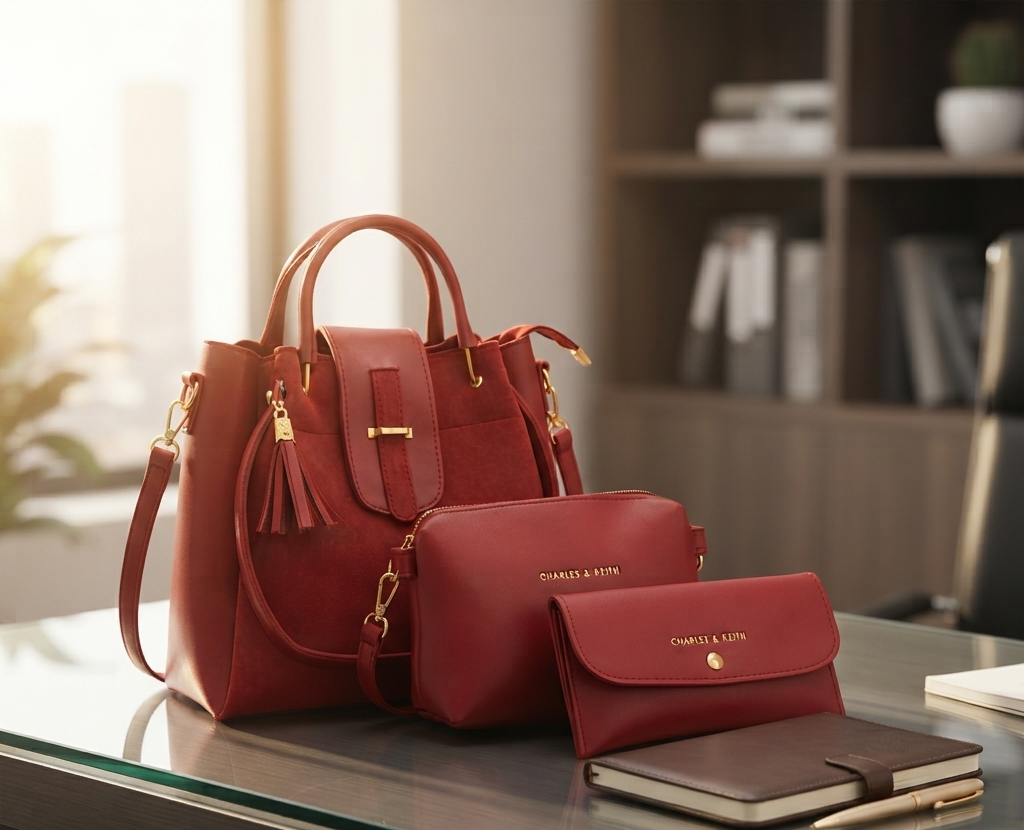 Ladies Handbag Online Pakistan - Zoya Royale 3-Piece Luxury Handbag Set