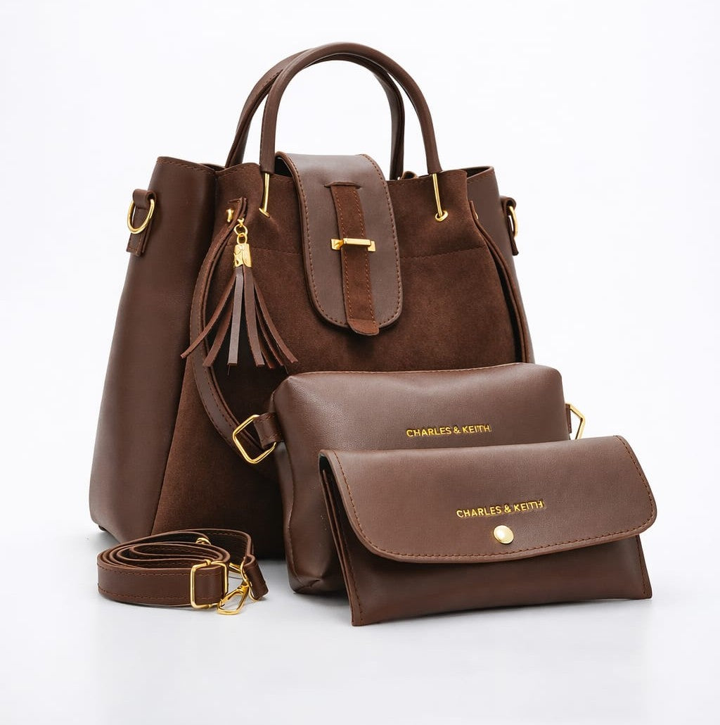 Ladies Handbag Online Pakistan - Zoya Royale 3-Piece Luxury Handbag Set