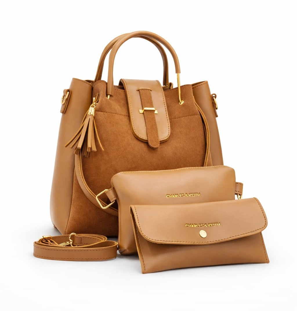 Ladies Handbag Online Pakistan - Zoya Royale 3-Piece Luxury Handbag Set
