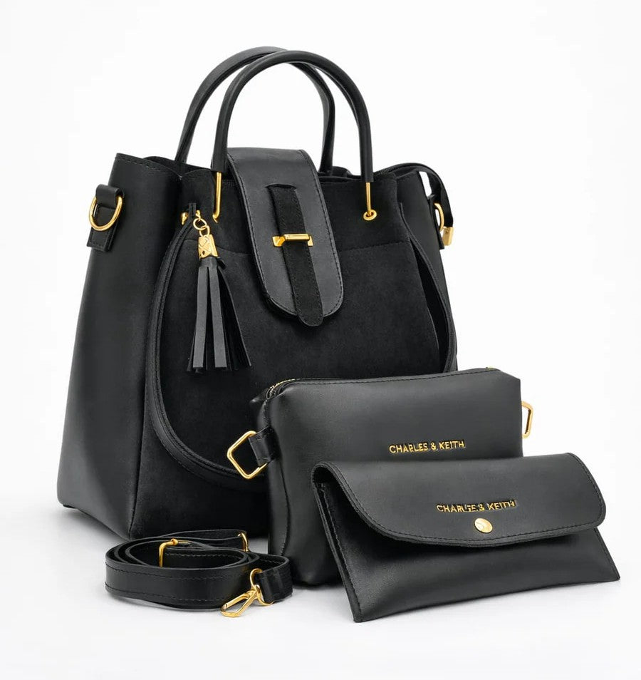 Ladies Handbag Online Pakistan - Zoya Royale 3-Piece Luxury Handbag Set