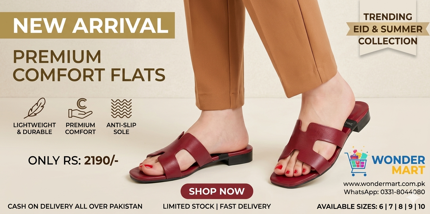 Ladies Stylish H-Strap Flats – Premium Eid Collection Slippers