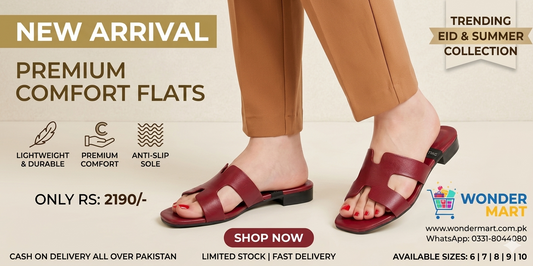 Ladies Stylish H-Strap Flats – Premium Eid Collection Slippers