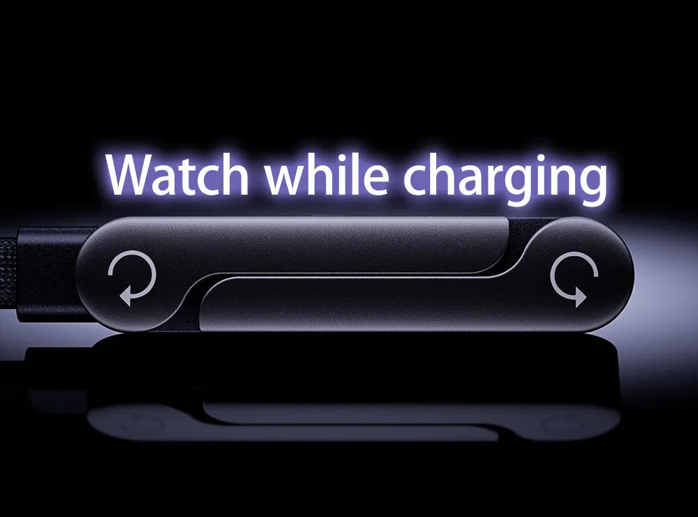 65W Fast Charging USB-C Cable with Built-in Foldable Phone Stand | Braided 2-in-1 Invisible Holder Charger Cable | 1.5M Type-C Fast Charge & Data Sync Cable