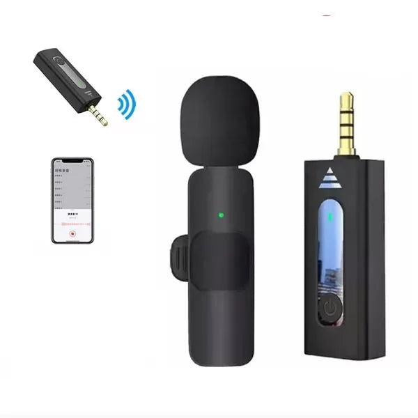 K35 Universal Wireless Lavalier Microphone for Camera, Speaker & Laptop | 2.4GHz Plug & Play Clip-on Mic | 360° Omnidirectional Noise Reduction | 10H Battery Life | Professional Mic for YouTube, Vlogging & Teaching