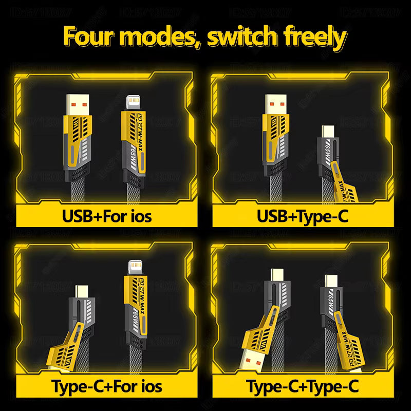 Best 4-in-1 Charging Cable 2026: 65W PD Fast Charge for iPhone, MacBook & Android