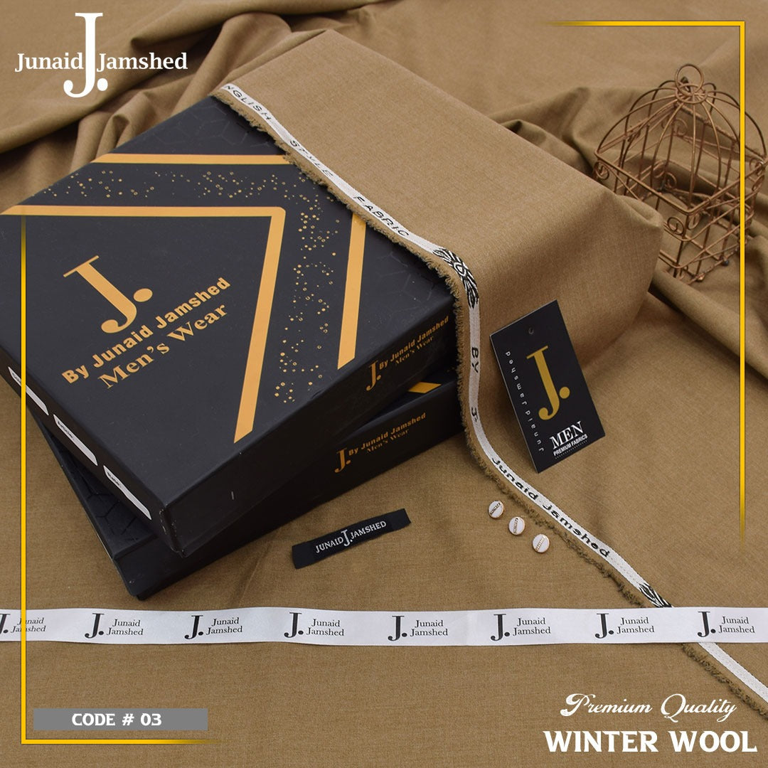 J. Junaid Jamshed Winter Wool Unstitched Suit – 4 Meter Premium Fabric