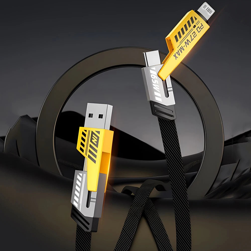 Best 4-in-1 Charging Cable 2026: 65W PD Fast Charge for iPhone, MacBook & Android