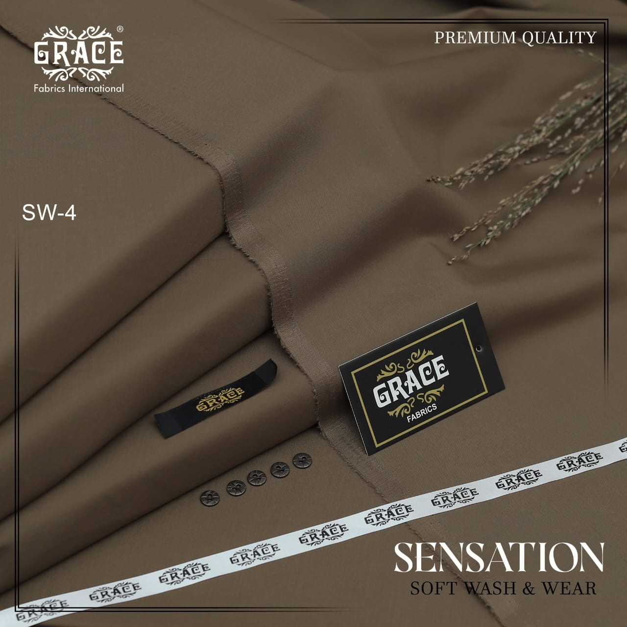 GRACE Tropical Eid Ul Fitr Special – Premium Microfiber PV Fabric Unstitched Suit 4 Meter
