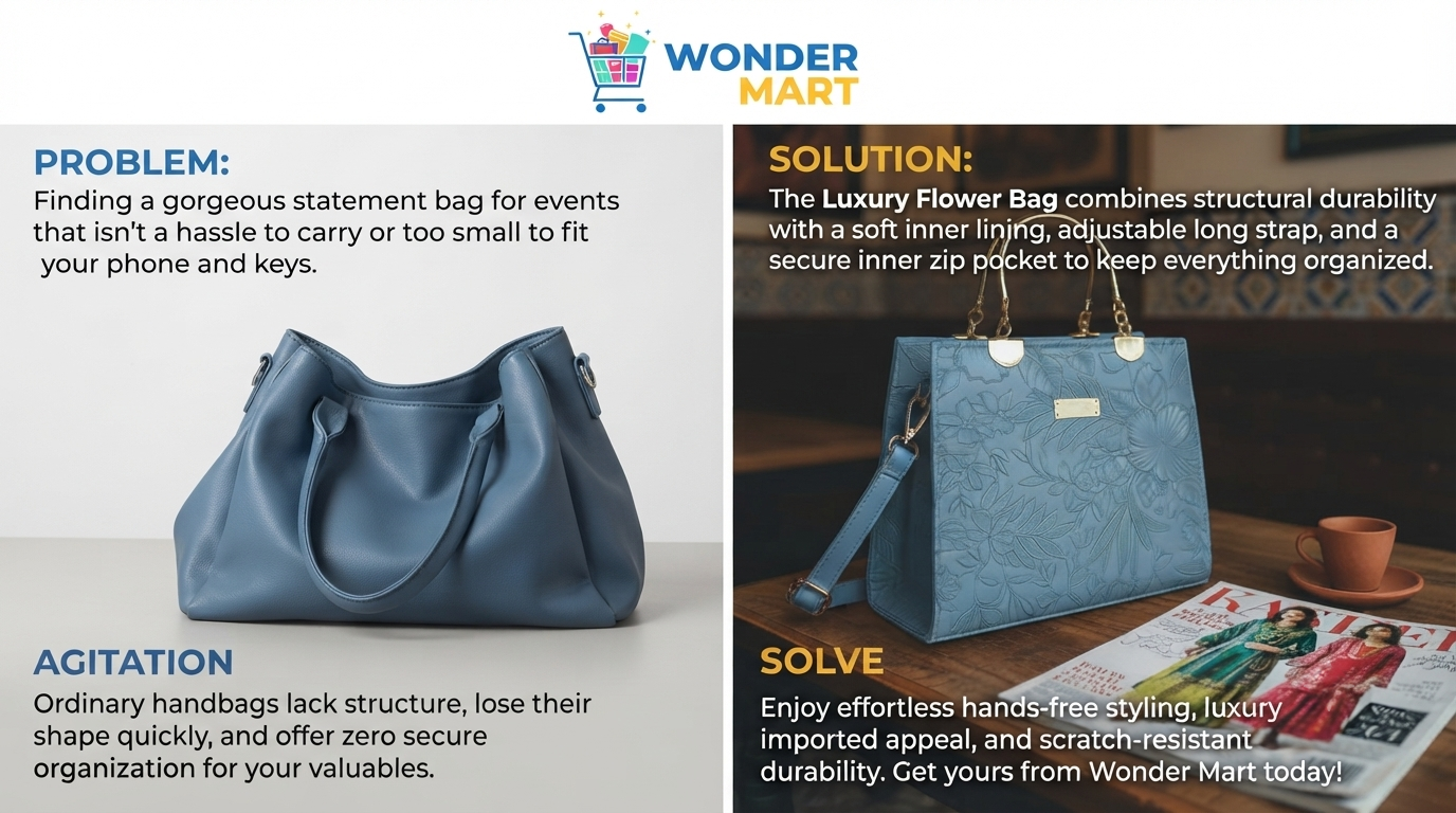 Chic women top handle shoulder purse by Wonder Mart in third color variation