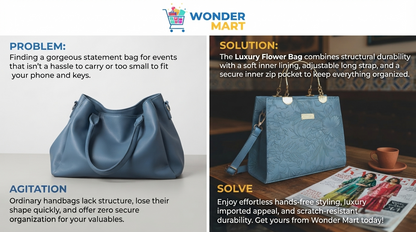 Chic women top handle shoulder purse by Wonder Mart in third color variation
