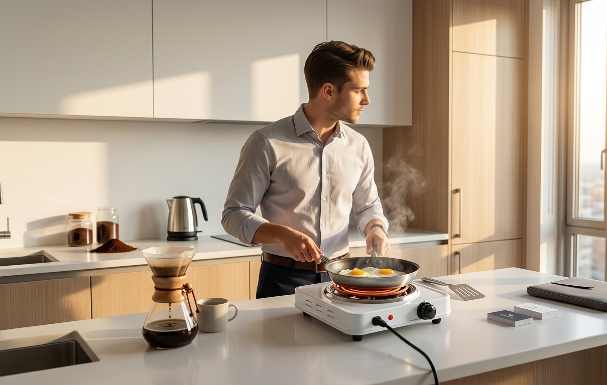 RAF 1000W Portable Electric Stove Single Burner Hot Plate with Temperature Control | Electric Cooking Stove for Home, Hostel & Office