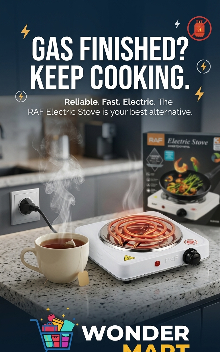 RAF 1000W Portable Electric Stove Single Burner Hot Plate with Temperature Control | Electric Cooking Stove for Home, Hostel & Office