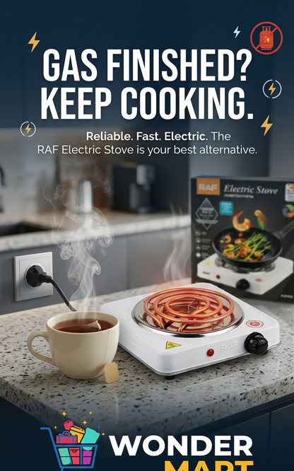 RAF 1000W Portable Electric Stove Single Burner Hot Plate with Temperature Control | Electric Cooking Stove for Home, Hostel & Office