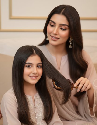 Wonder Mart Signature Wooden Paddle Brush – The Ultimate Detangling & Scalp Comfort Experience