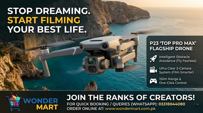 P23 Pro 4K Dual Camera Drone – 360° Obstacle Avoidance & GPS Smart Flight | Wonder Mart