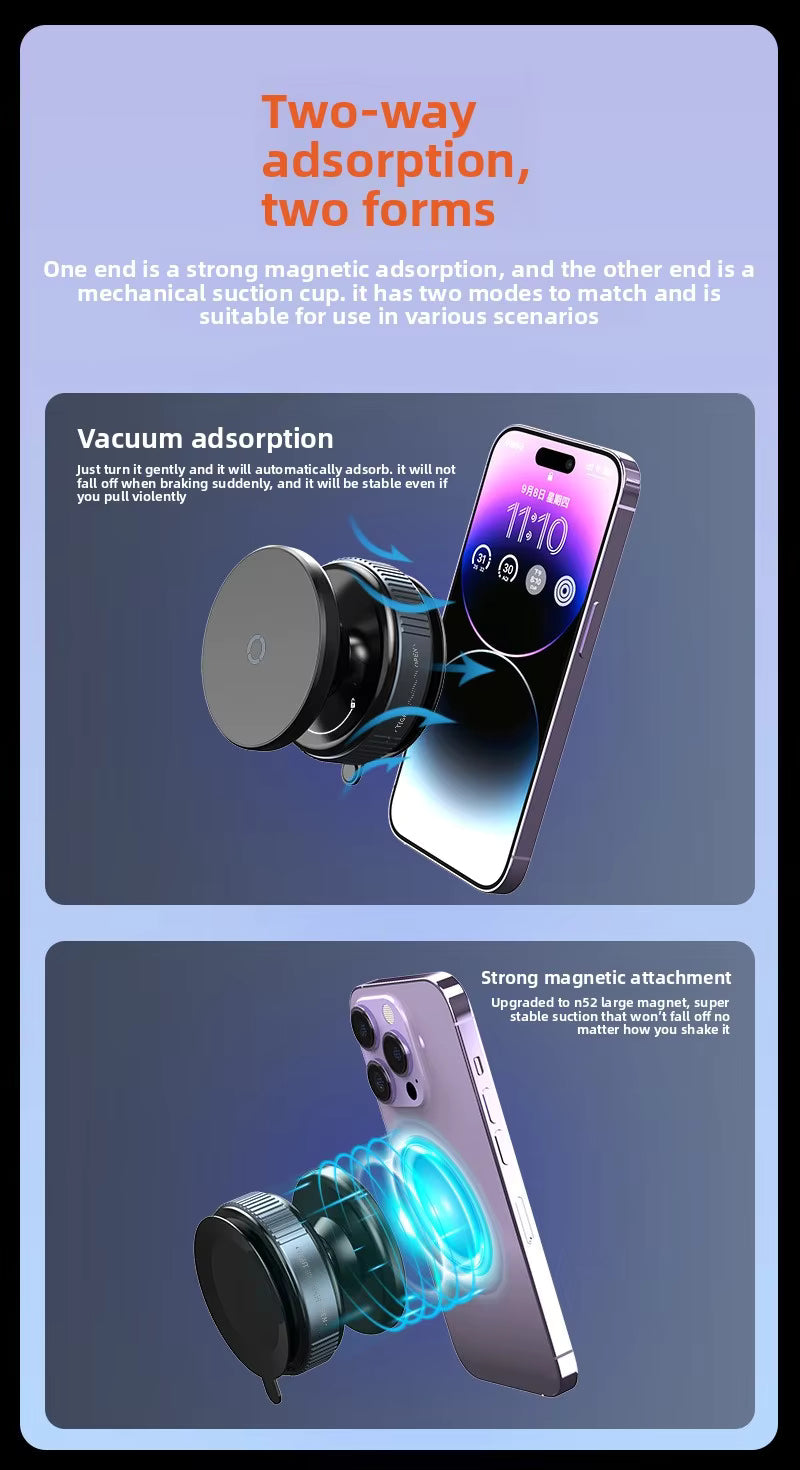 Wonder Mart K009 Magnetic Car Phone Holder – Strong Suction Cup Dashboard Mount | Adjustable Height | Universal Mobile Stand