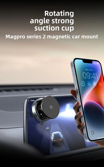 Wonder Mart K009 Magnetic Car Phone Holder – Strong Suction Cup Dashboard Mount | Adjustable Height | Universal Mobile Stand