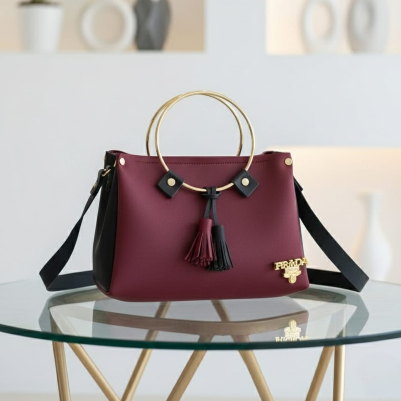 Women’s Vegan Leather Handbag with Shoulder Strap – Spacious Work to Evening Bag