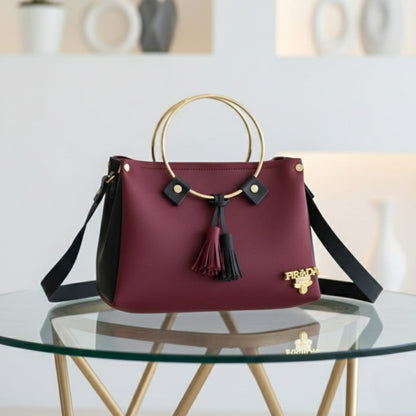 Women’s Vegan Leather Handbag with Shoulder Strap – Spacious Work to Evening Bag
