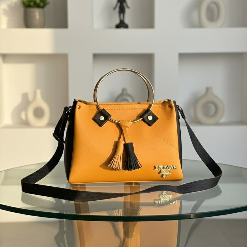 Women’s Vegan Leather Handbag with Shoulder Strap – Spacious Work to Evening Bag