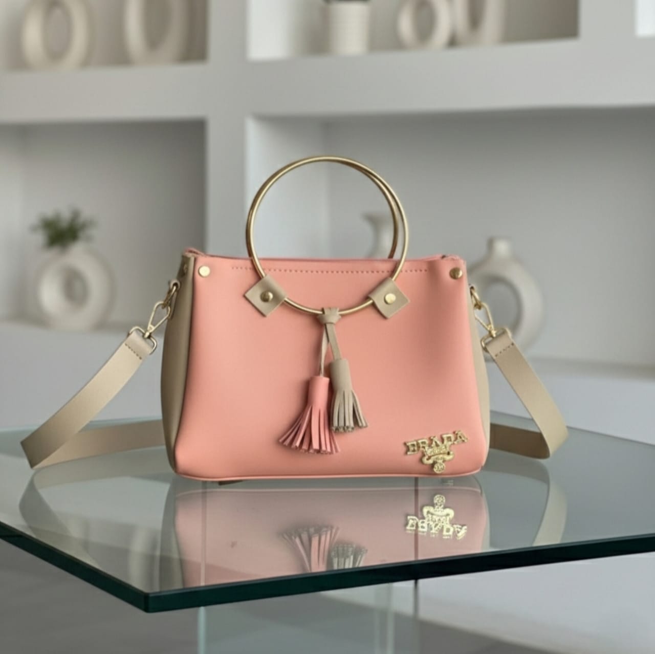 Women’s Vegan Leather Handbag with Shoulder Strap – Spacious Work to Evening Bag