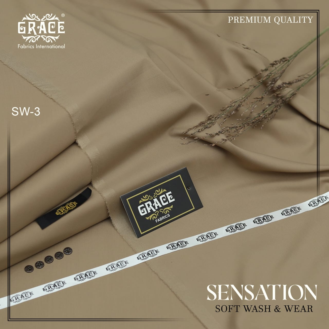 GRACE Tropical Eid Ul Fitr Special – Premium Microfiber PV Fabric Unstitched Suit 4 Meter