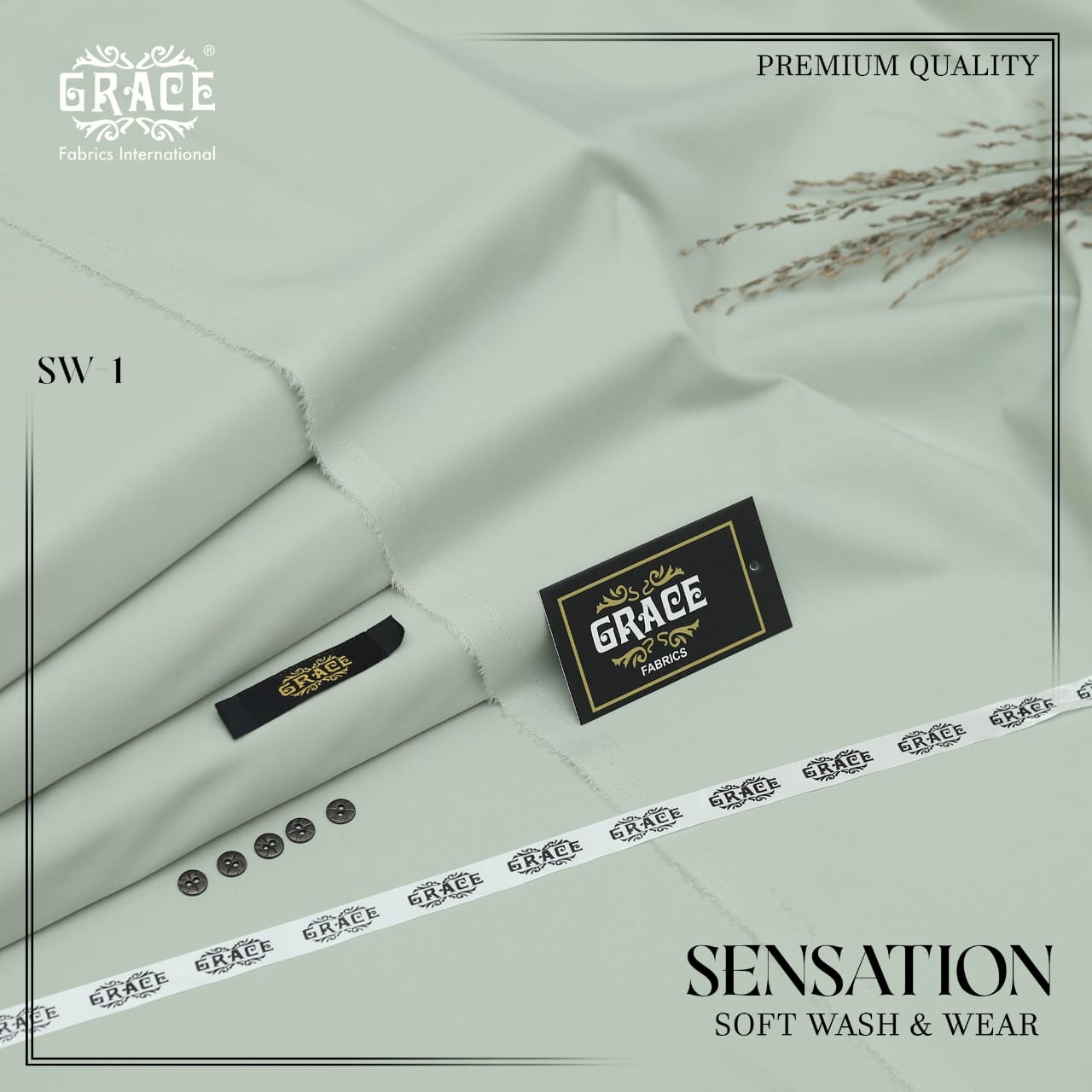 GRACE Tropical Eid Ul Fitr Special – Premium Microfiber PV Fabric Unstitched Suit 4 Meter