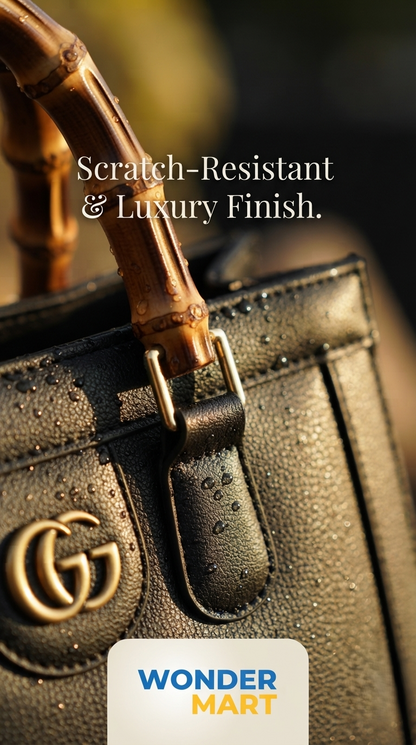 Premium Women's Bamboo Structured Handbag Available in Black, Beige, Brown, Nude, Dark Brown, Mustard 