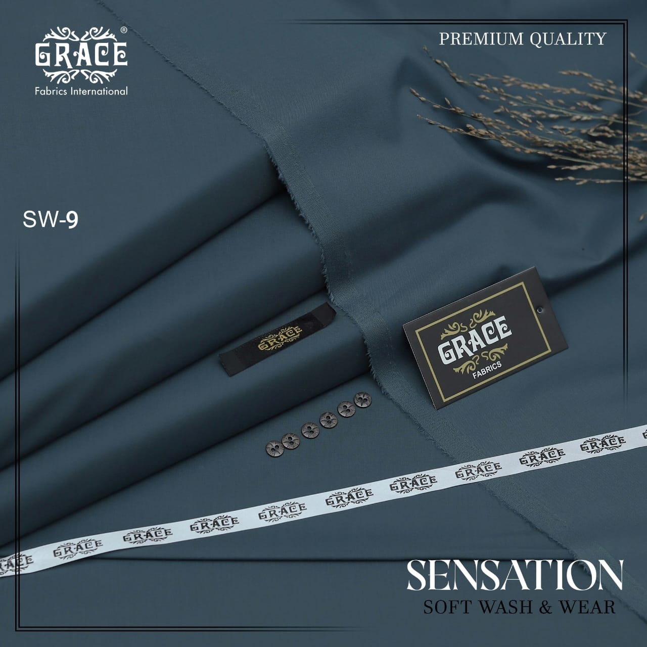 GRACE Tropical Eid Ul Fitr Special – Premium Microfiber PV Fabric Unstitched Suit 4 Meter