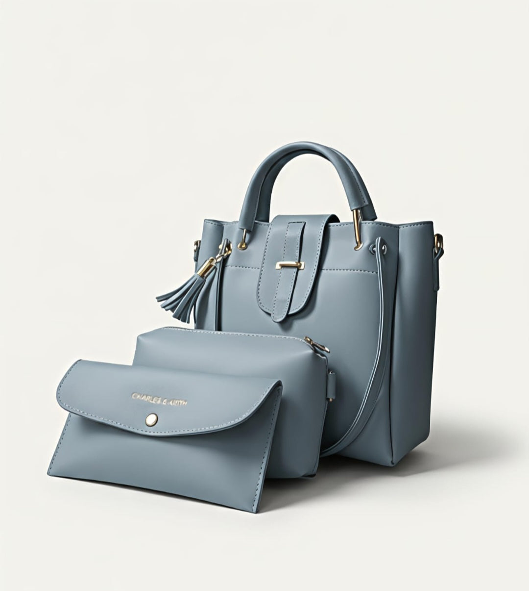 Women’s Vegan Leather Handbag with Shoulder Strap – Spacious Work to Evening Bag