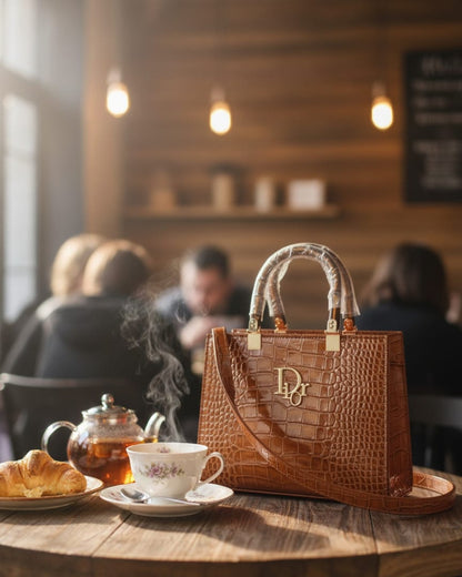 Women’s Vegan Leather Handbag with Shoulder Strap – Spacious Work to Evening Bag