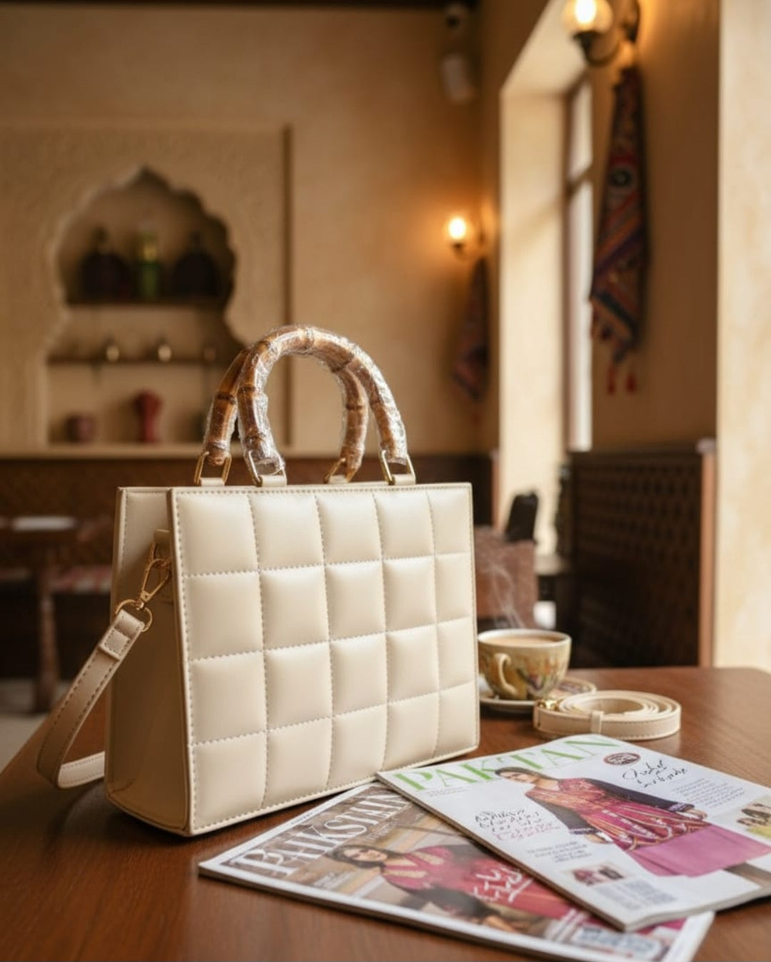 Women’s Vegan Leather Handbag with Shoulder Strap – Spacious Work to Evening Bag