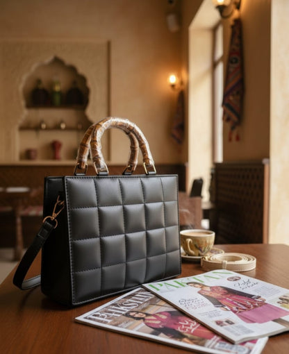 Women’s Vegan Leather Handbag with Shoulder Strap – Spacious Work to Evening Bag