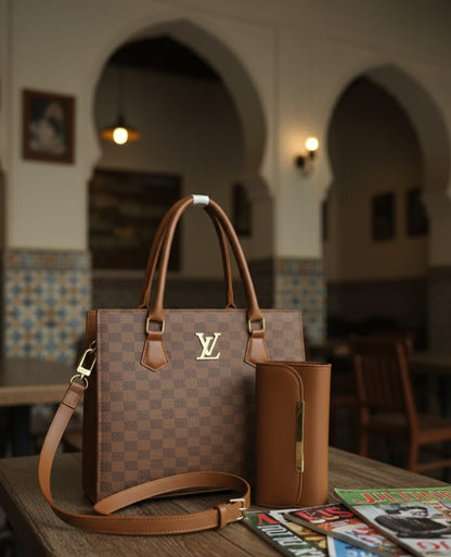 Women’s Vegan Leather Handbag with Shoulder Strap – Spacious Work to Evening Bag