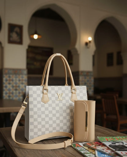 Women’s Vegan Leather Handbag with Shoulder Strap – Spacious Work to Evening Bag