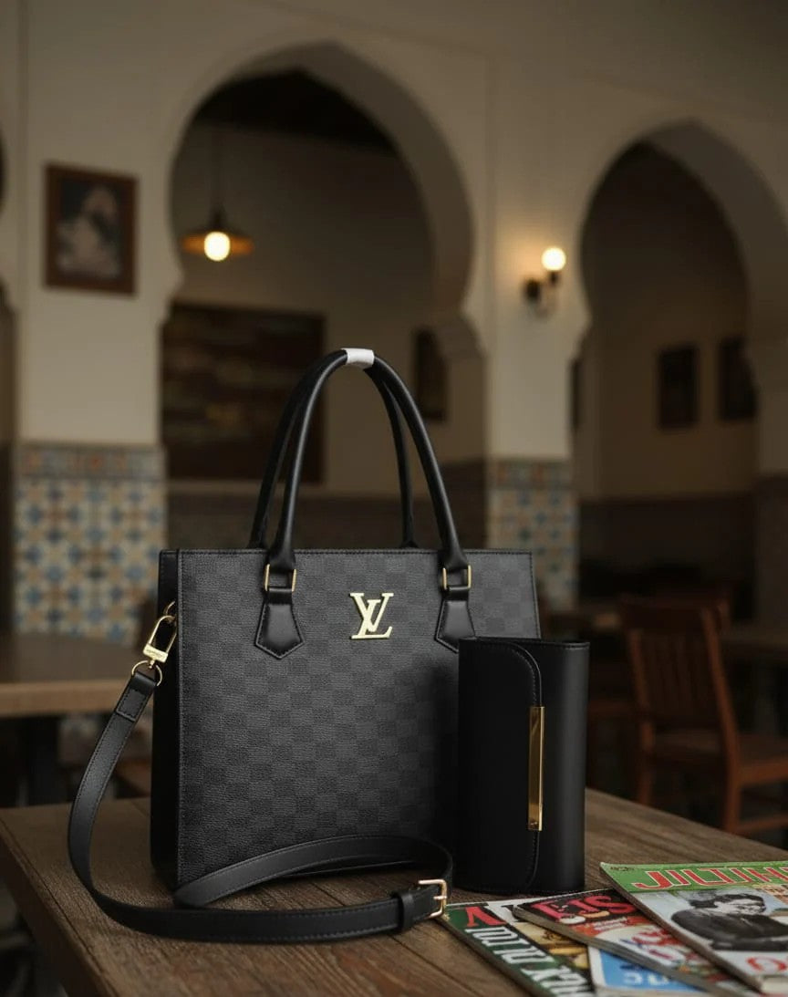 Side profile of The Lumina leather handbag highlighting premium craftsmanship