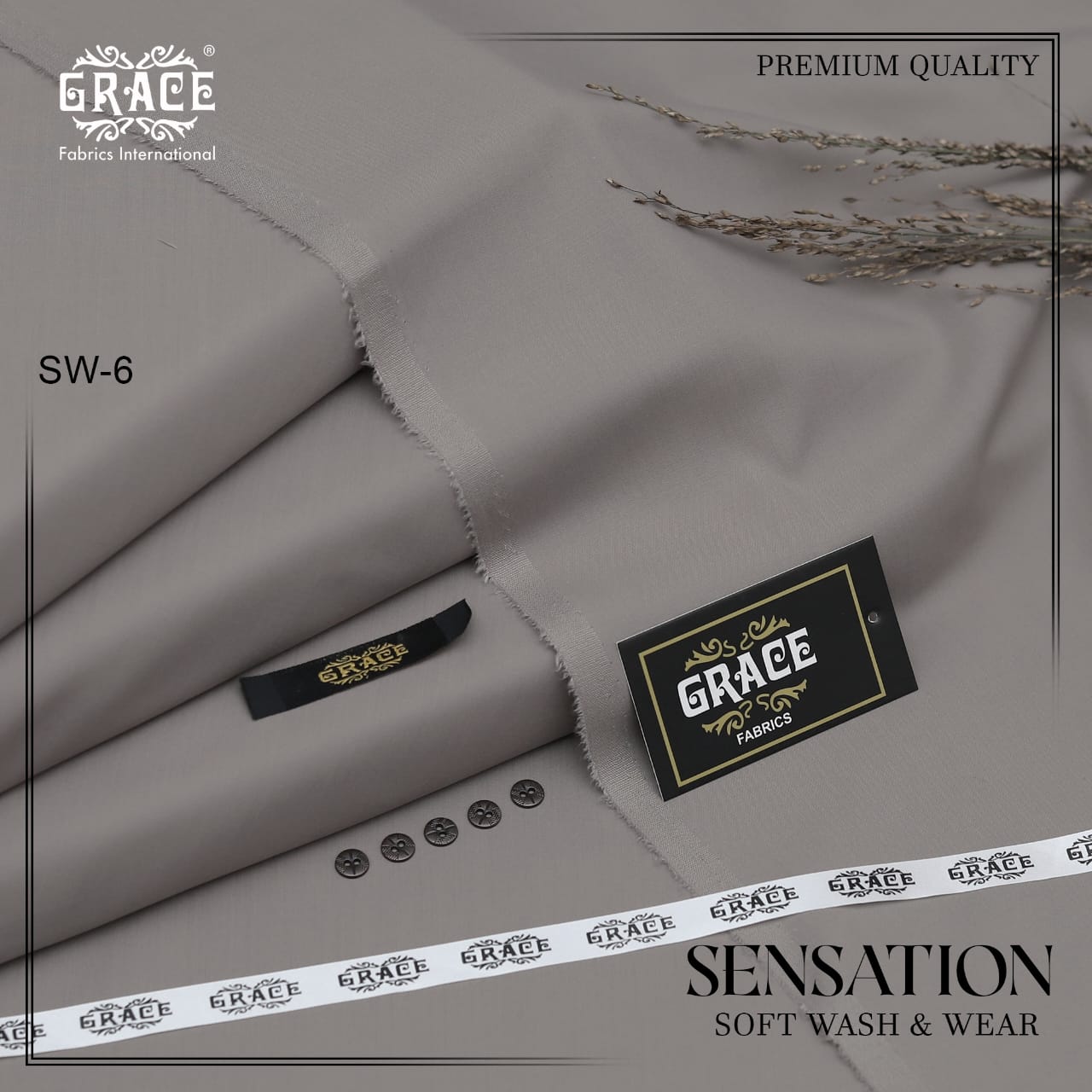 GRACE Tropical Eid Ul Fitr Special – Premium Microfiber PV Fabric Unstitched Suit 4 Meter