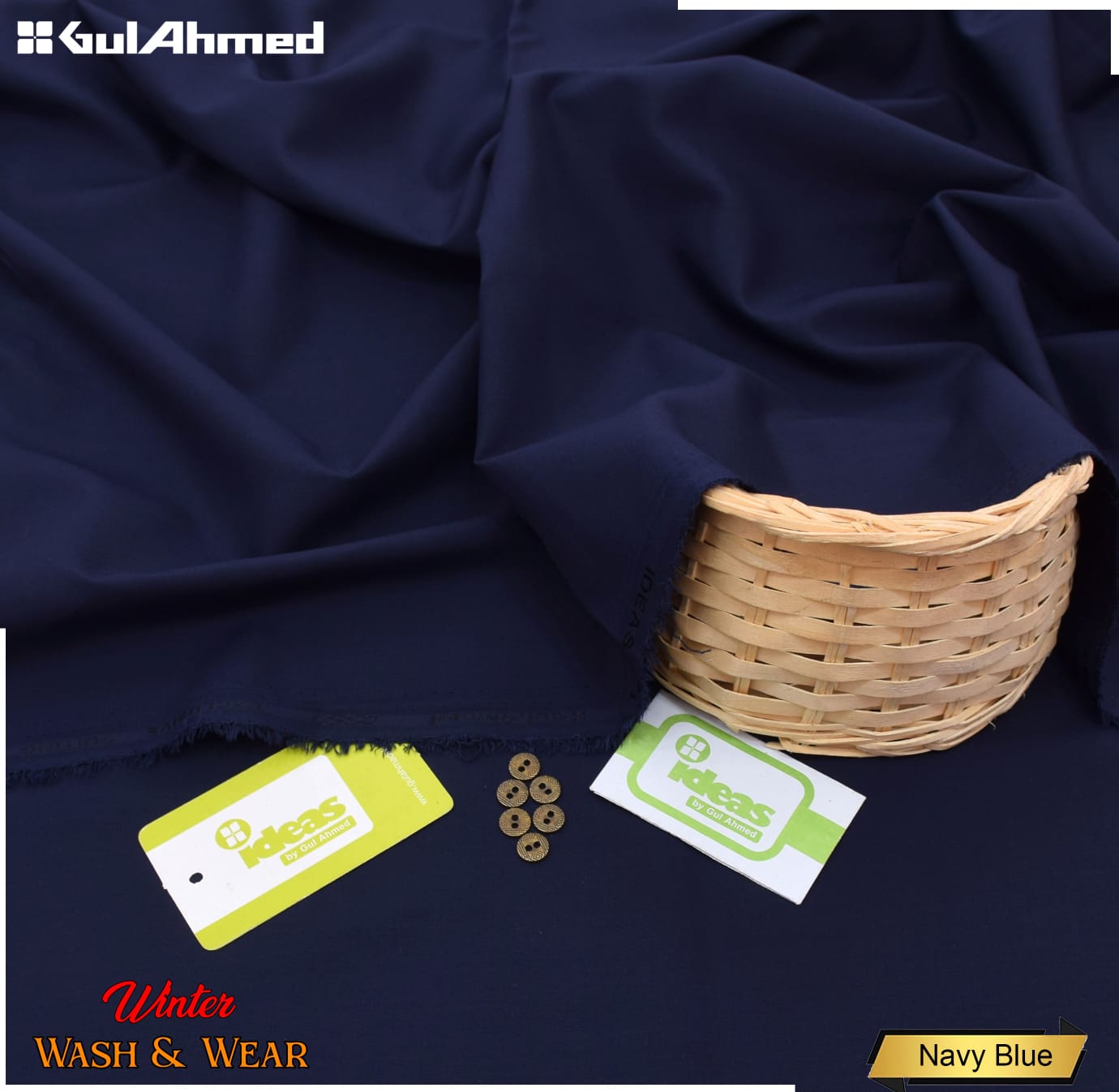 Gull Ahmed Premium Winter Wash ‘n’ Wear Unstitched Fabric for Men – 4 Meter Suit | Luxury Men’s Winter Collection (7 Dark Colors, Soft Finish)