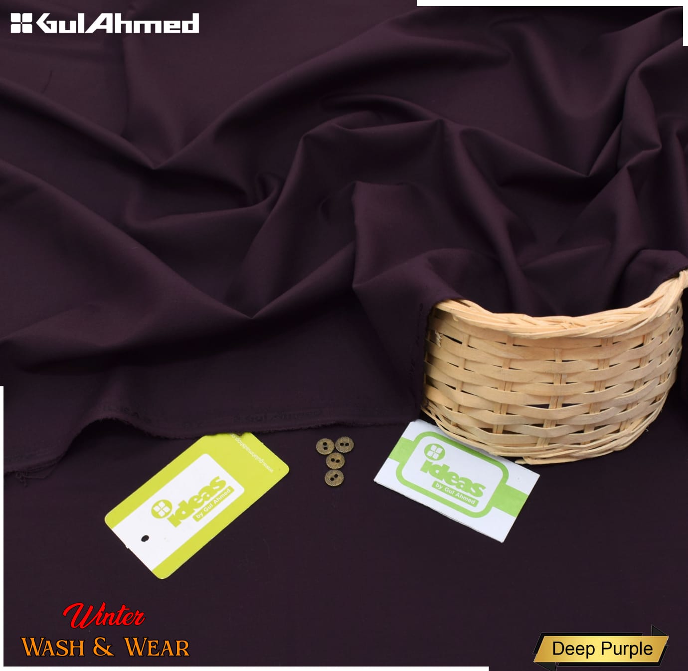 Gull Ahmed Premium Winter Wash ‘n’ Wear Unstitched Fabric for Men – 4 Meter Suit | Luxury Men’s Winter Collection (7 Dark Colors, Soft Finish)