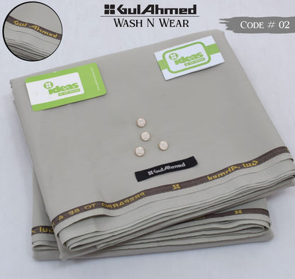 Gull Ahmed Premium Wash & Wear Unstitched Fabric for Men – 4 Meter Suit | Luxury Summer Collection (13 Colors)