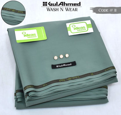Gull Ahmed Premium Wash & Wear Unstitched Fabric for Men – 4 Meter Suit | Luxury Summer Collection (13 Colors)