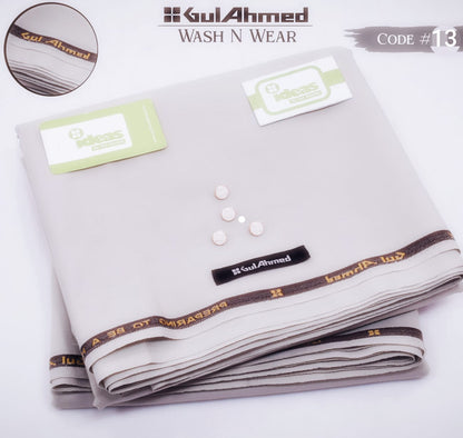 Gull Ahmed Premium Wash & Wear Unstitched Fabric for Men – 4 Meter Suit | Luxury Summer Collection (13 Colors)