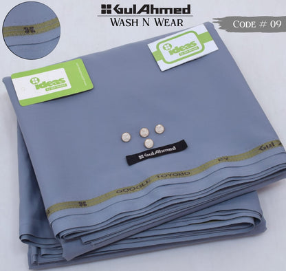 Gull Ahmed Premium Wash & Wear Unstitched Fabric for Men – 4 Meter Suit | Luxury Summer Collection (13 Colors)