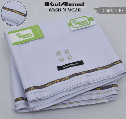 Gull Ahmed Premium Wash & Wear Unstitched Fabric for Men – 4 Meter Suit | Luxury Summer Collection (13 Colors)