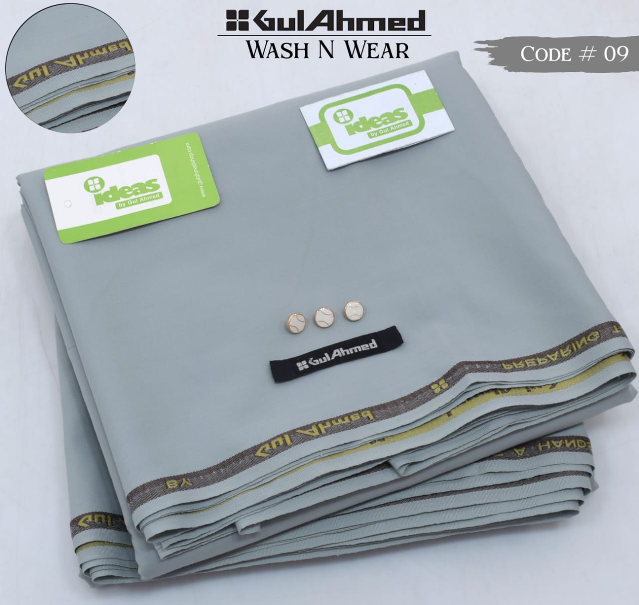 Gull Ahmed Premium Wash & Wear Unstitched Fabric for Men – 4 Meter Suit | Luxury Summer Collection (13 Colors)