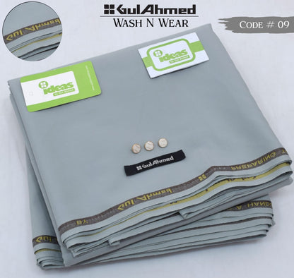 Gull Ahmed Premium Wash & Wear Unstitched Fabric for Men – 4 Meter Suit | Luxury Summer Collection (13 Colors)