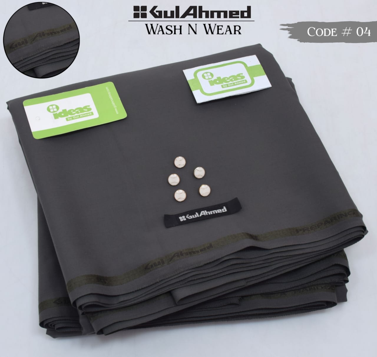 Gull Ahmed Premium Wash & Wear Unstitched Fabric for Men – 4 Meter Suit | Luxury Summer Collection (13 Colors)