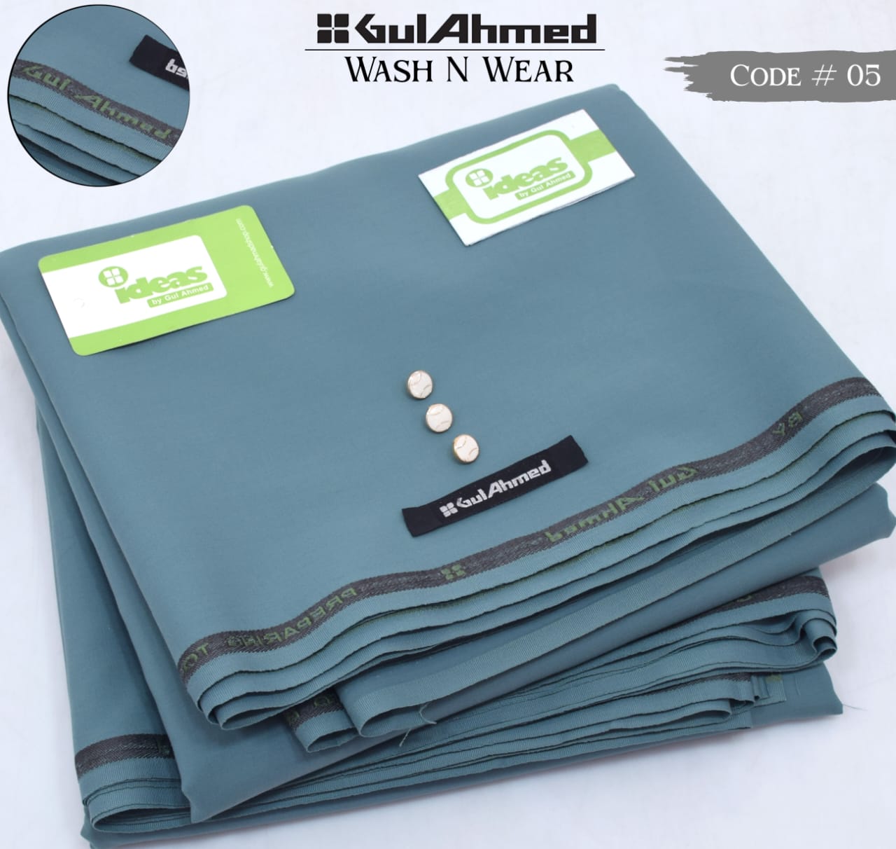 Gull Ahmed Premium Wash & Wear Unstitched Fabric for Men – 4 Meter Suit | Luxury Summer Collection (13 Colors)