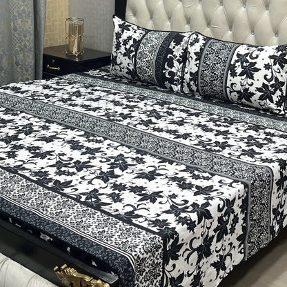 3D Crystal Cotton Bedsheet 3PC – 100+ Designs & Colours | Lifetime Colour & Fabric Guaranteed